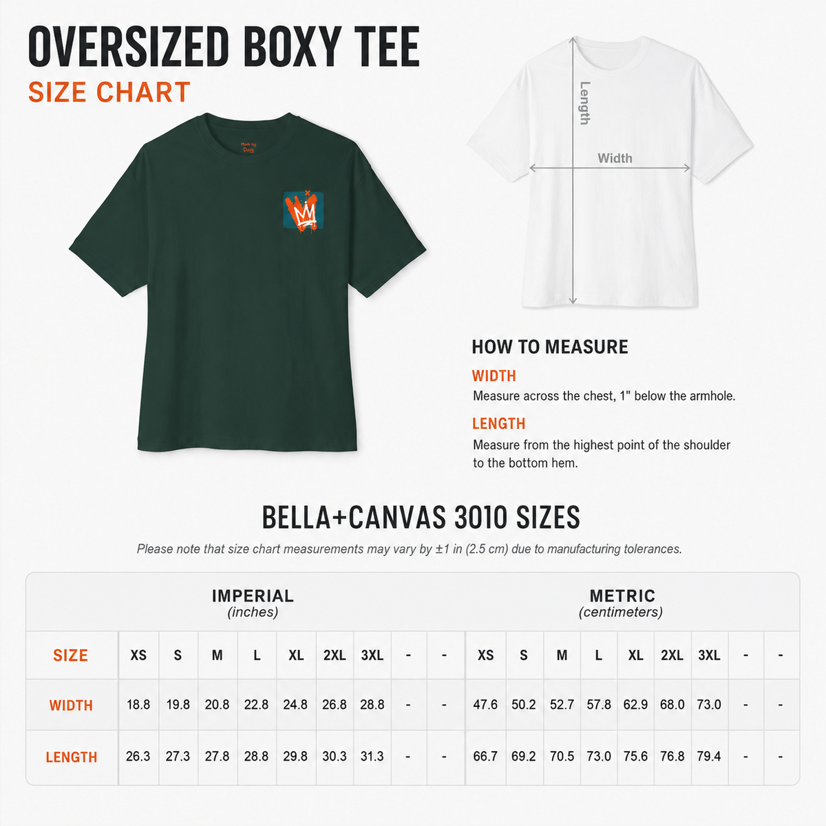 The Crown Oversized Boxy Tee | Unisex Fit T-Shirt