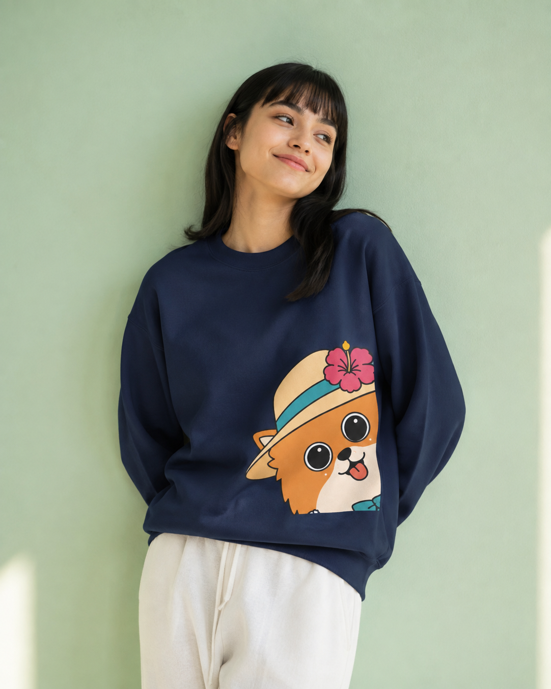 Posh Pom Crewneck Sweatshirt | Unisex Fit Sweater