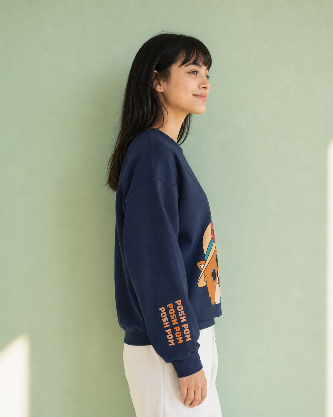 Posh Pom Crewneck Sweatshirt | Unisex Fit Sweater