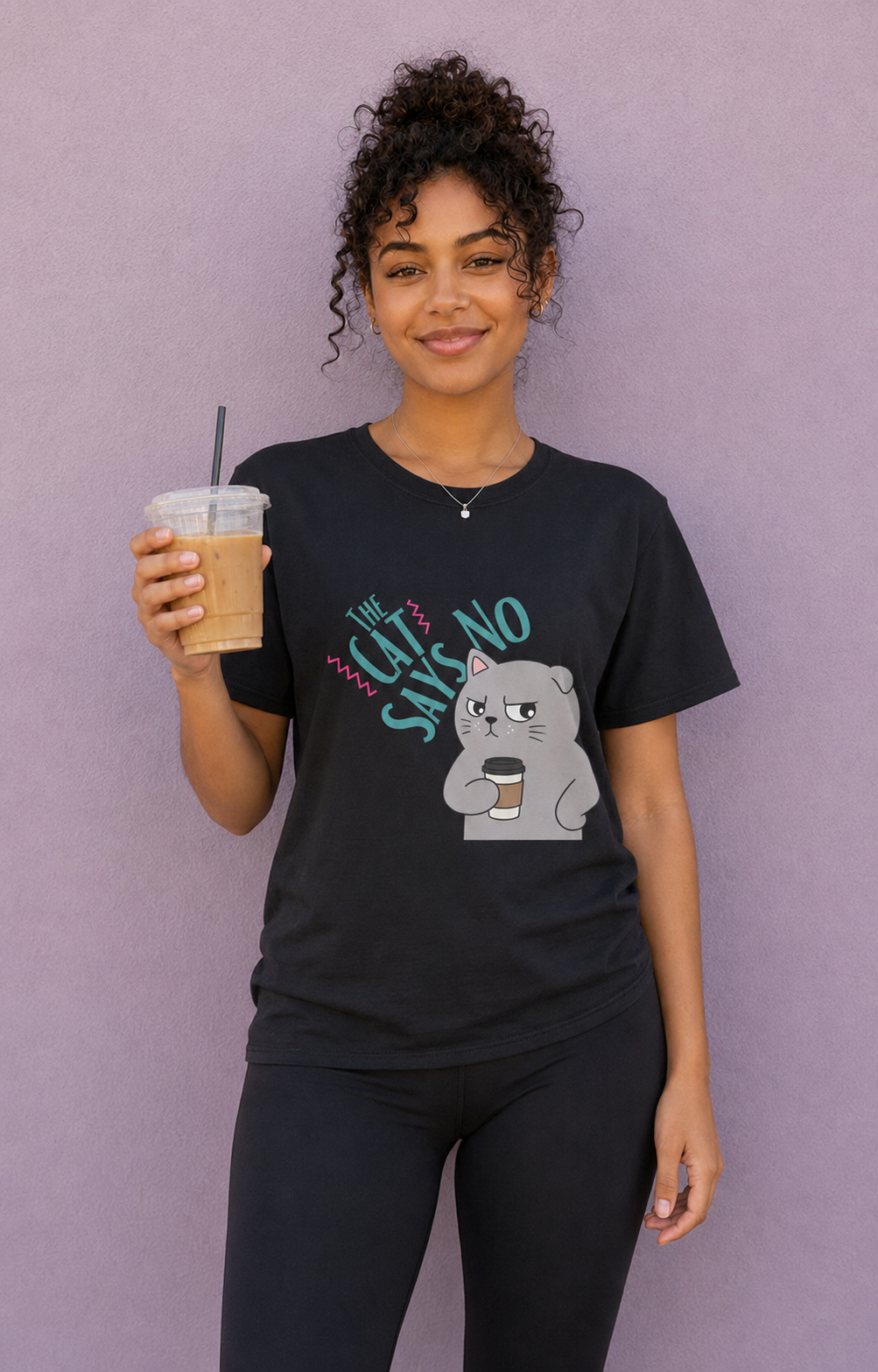 Cat Says No Softstyle Cotton Tee | Women's T-Shirt