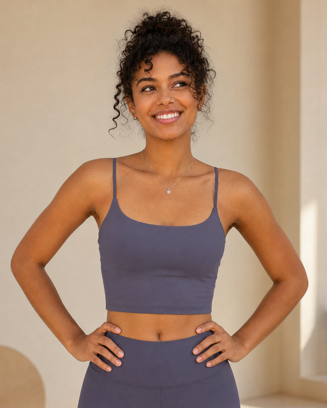 Zigzag Accent Sports Bra | Recycled Nylon, Removable Pads, Medium Support