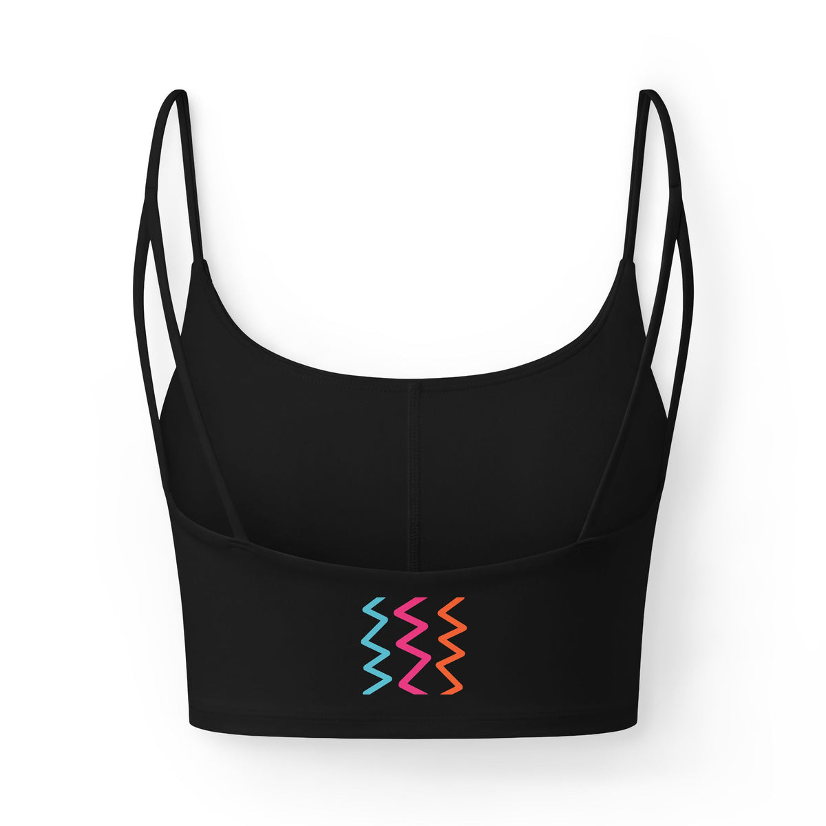 Zigzag Accent Sports Bra | Recycled Nylon, Removable Pads, Medium Support
