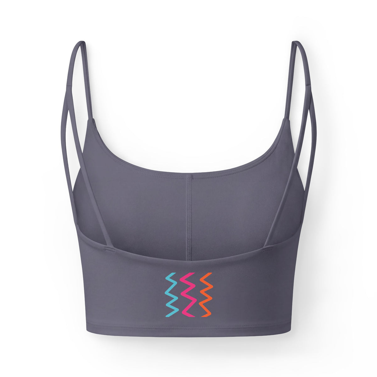 Zigzag Accent Sports Bra | Recycled Nylon, Removable Pads, Medium Support